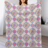 Granny Square Throw Blanket Foldable Soft Warm Blanket for Outdoor Use
