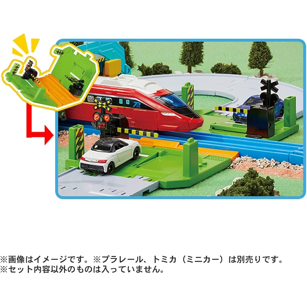 Takara Tomy Tomica Tomica Town Railroad Crossing/Overpass Crossing/Crossing Doro Set Minicar Toy ...