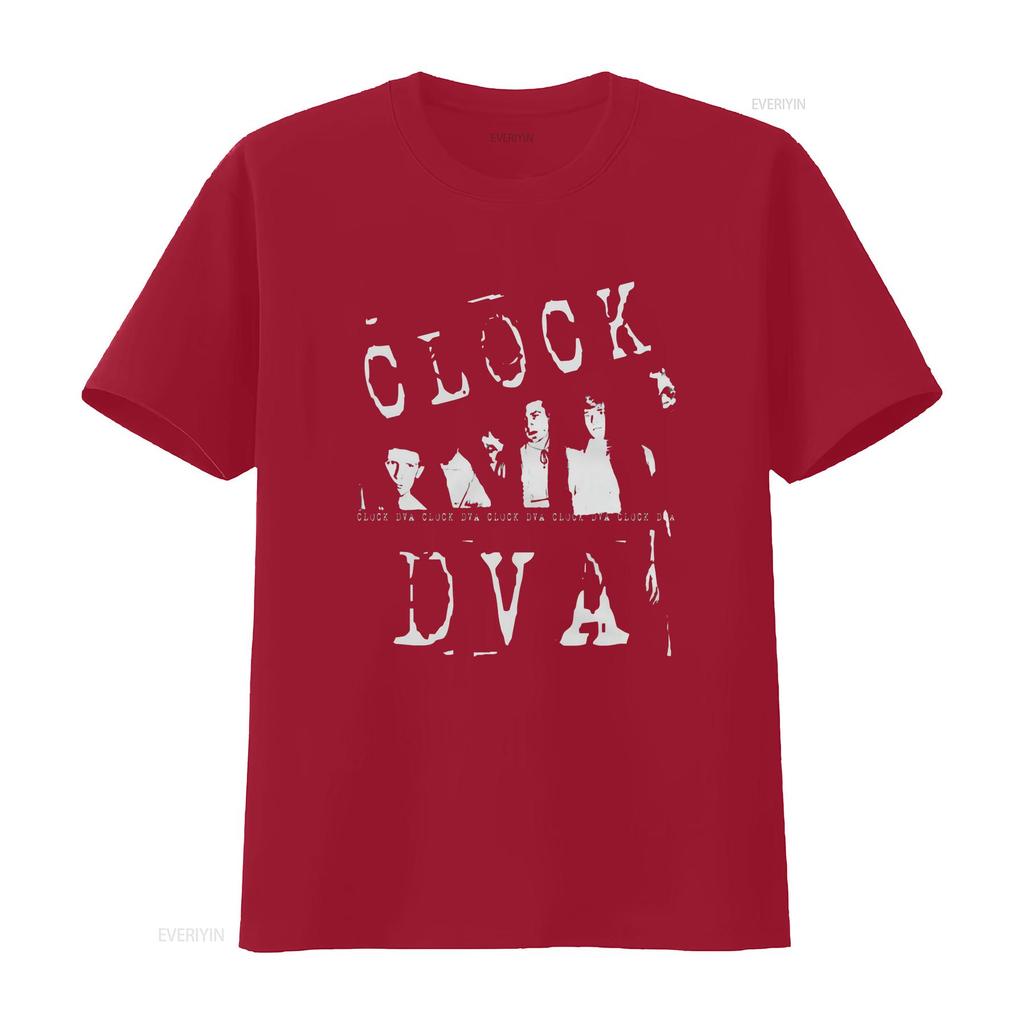 Clock Dva Band Artwork Black T Shirt Short Sleeve All Sizes S To 45xl 1t261 Vintage Washed Casual Unisex Streetwear Breathable