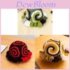 Knitted Hat With Lotus Blossom Embroidery For Autumn Winter Girls And Women
