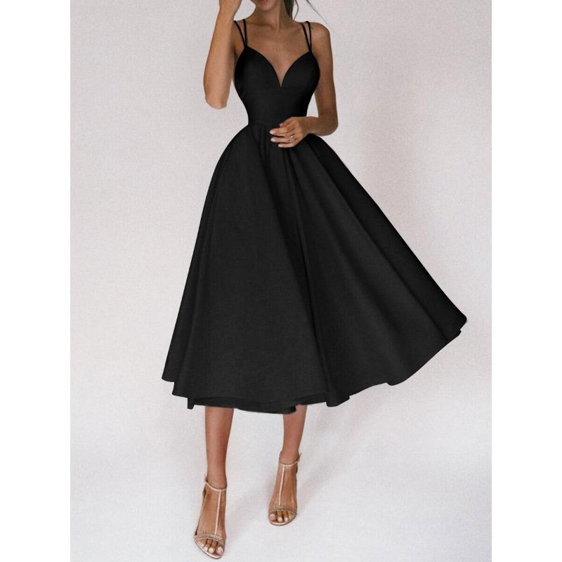 Spring and Summer New Women's Multi-color Suspender Sexy Pendulum Dress