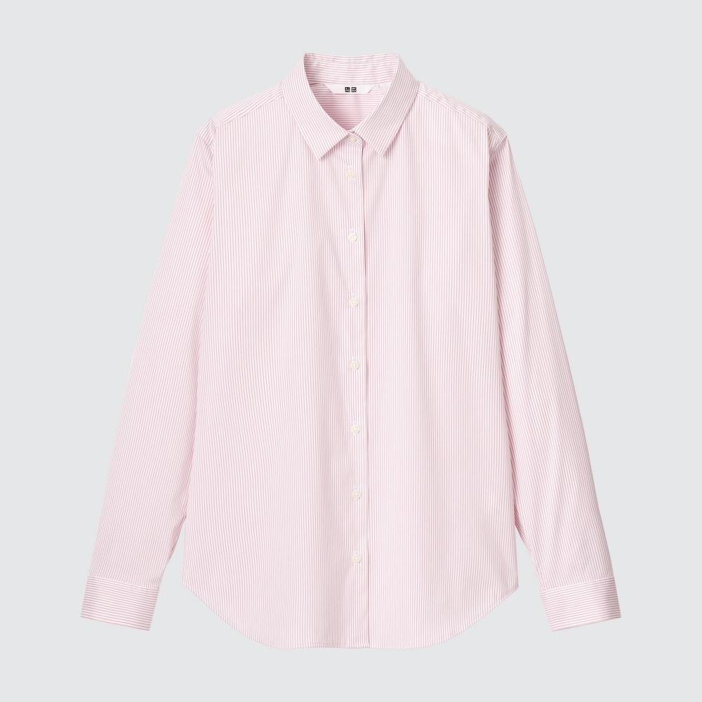 

UNIQLO JAPAN Supima Хлопковая рубашка в полоску стрейч с длинными рукавами в западном стиле