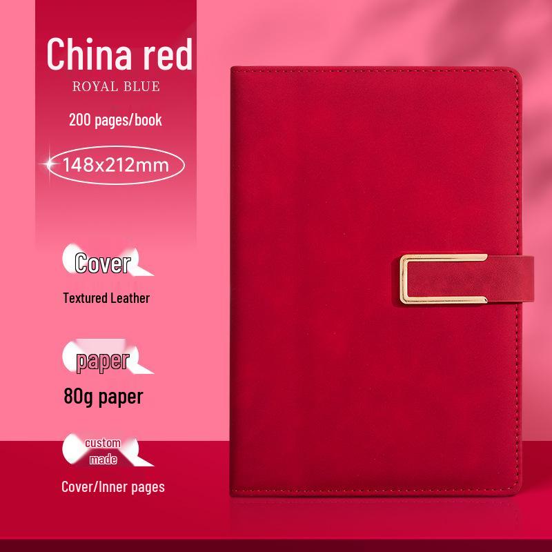 Custom Logo A5/B5 Leather Notebook Gift Set for Office Meetings