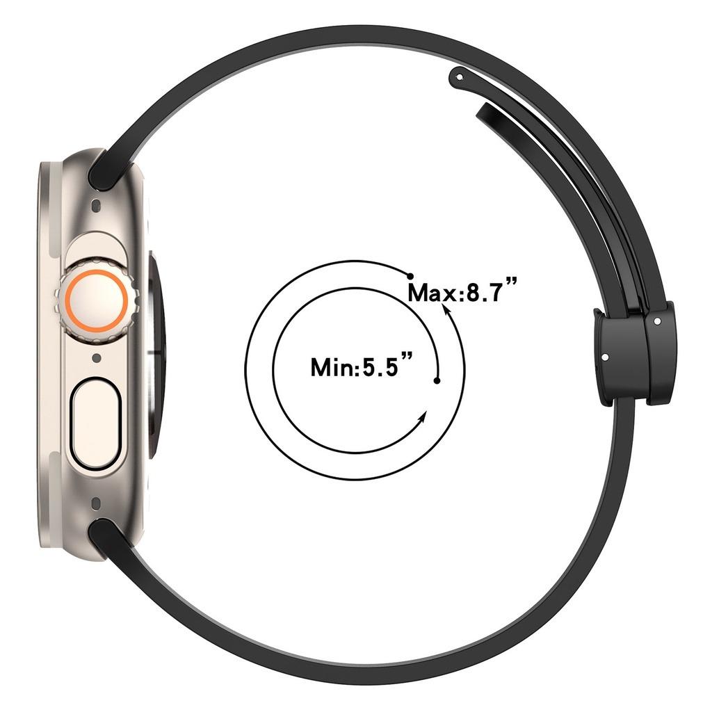 Magnetic Strap For Apple watch ultra band 49mm 45 mm Silicone Bracelet iWatch Series 9 7 8 se 6 5 3 44mm 45mm 40mm 42mm 38mm