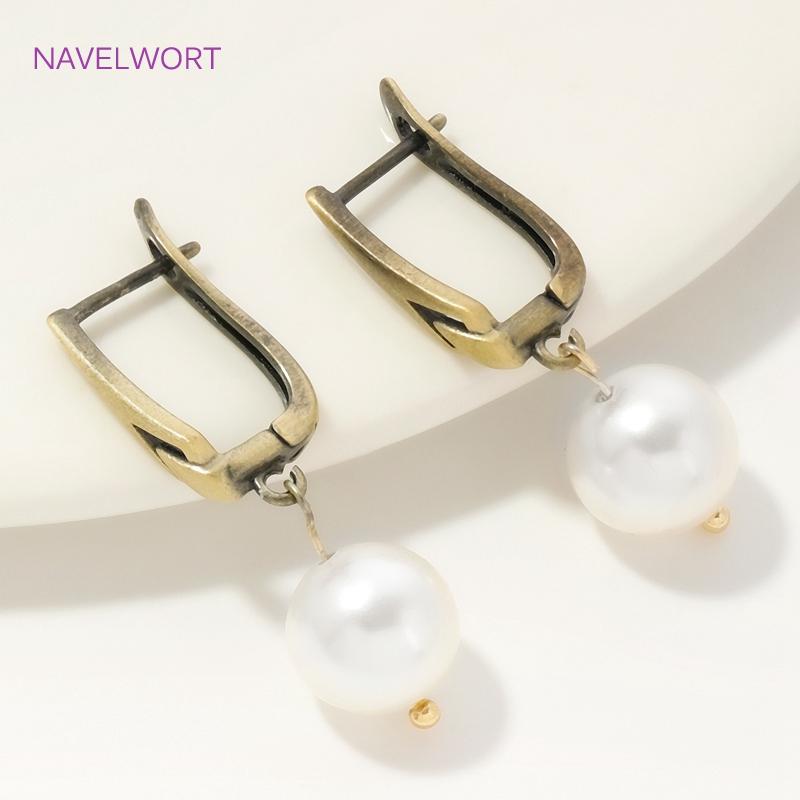 Fasteners For Earring Antique Bronze Shvenzy Earwires Brass Earring Hooks Earring Fixtures For DIY Earrings Making Accessories