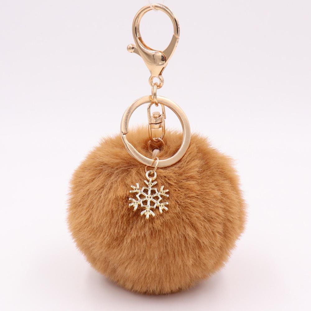 Bag Charm Pompom Pendant Fluffy Plush Ball Keyring Fashion Fur Ball Key Chain  Women Girls