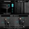 Bauhutte Gaming PC Desk Wide x 60cm Deep x Desk, Height-Adjustable (100cm 59-80cm High), Black, BHD-1000M