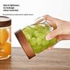With Wood Lid Food Storage Jars Candy Dried Jars Household Organizer Coffee Beans Sealed Tank Transparent Glass Container