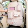 YHOPE Car Seat Back Storage Bag, Cute Cartoon Bear Design, Car-mounted Hanging Type Storage Bag, Anti-dirty and Anti-kick Pad