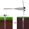 Terras Parasolhouder Inschroefbare Grondpen Heavy Duty Weerbestendig Buiten Strand Zand Tuin Gazon Parasolstandaard Parasolvoet Grondspies