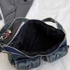 Modische Unterarmtasche Neue Retro Alte Jeanstasche Kleine Mädchen Baguette-Tasche Pendler-Schultertasche
