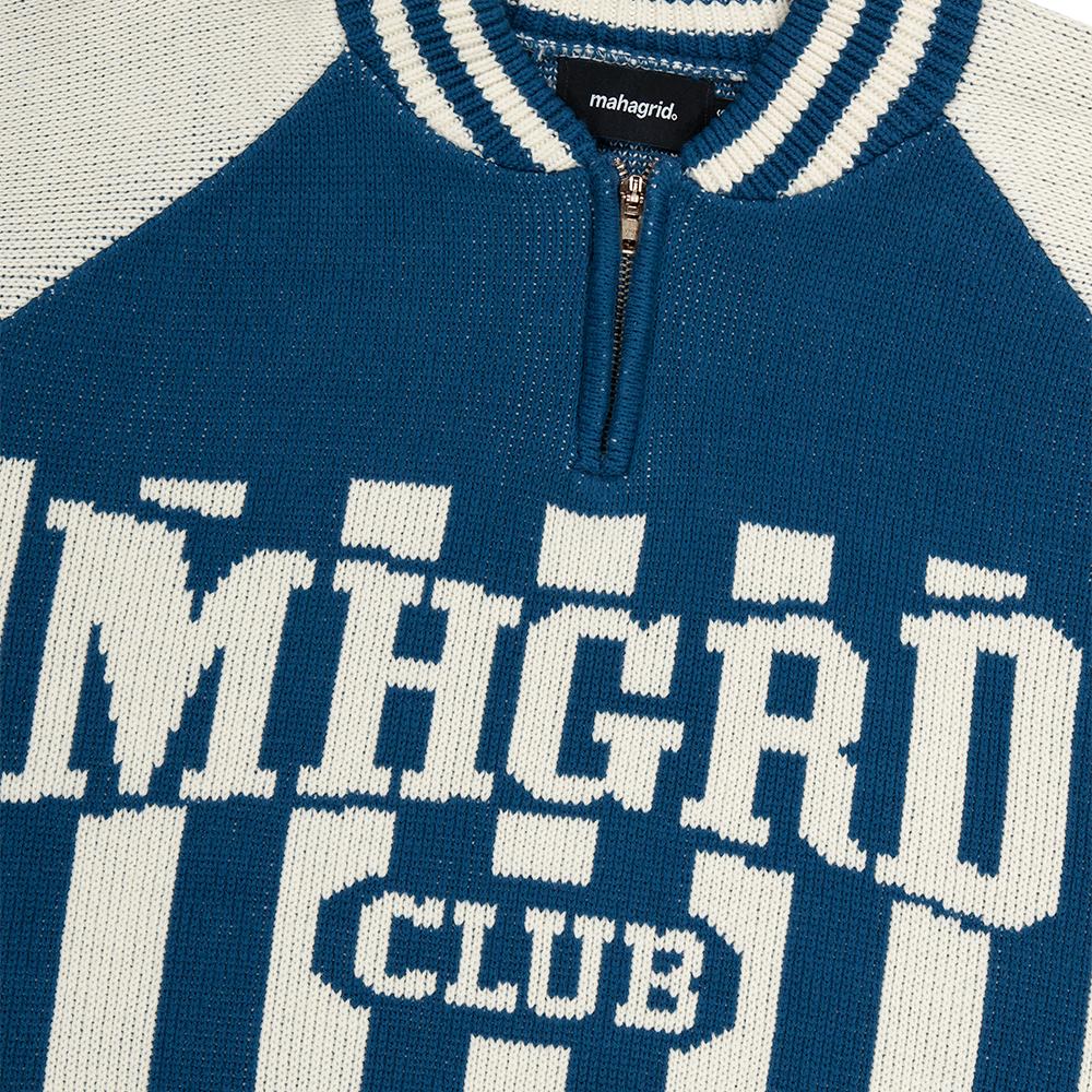 MAHAGRID Mhgrd Club Half Zip Knit Blue(Mg2Dfmk680A)