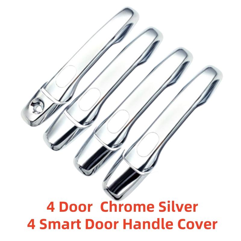 Carbon Car Accessory Door Handle Cover Trim Paste Style Chrome Silver For Ford Explorer 2011 2012 2013 2014 2015 2016 2017 2018