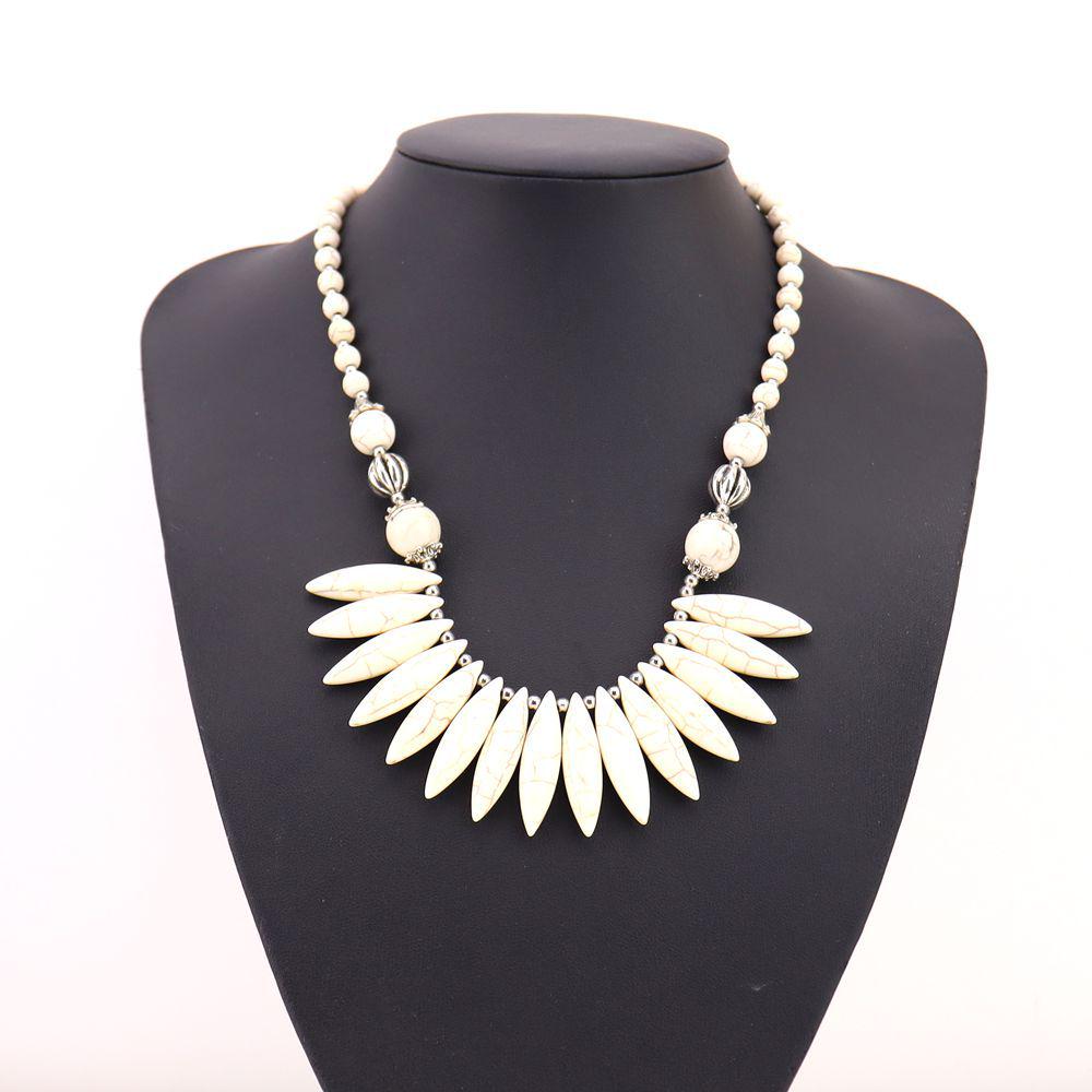 Ethnic Tibetan Natural Turquoise Retro Pendant Necklace N723