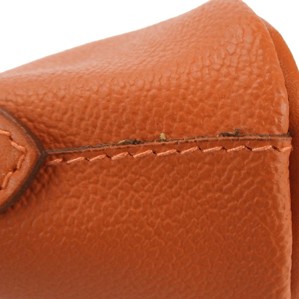 Used TRUSSARDI Pouch leather/PVC Orange Handbag type