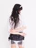 As If Cali Camouflage Lace-Up Wrap Skirt Charcoal