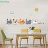 Cute Cat Wall Decals – Removable Cartoon Kitten Stickers for Kids Room & Nursery Decor