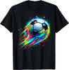 Kolorowy T-shirt z Piłką Nożną Tie Dye