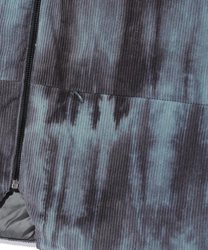 Critic Dyeing Corduroy Reversible Padding Vest Charcoal