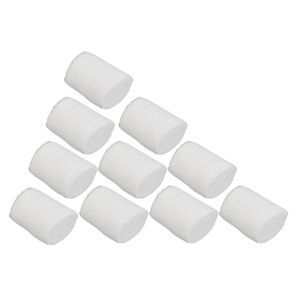 10 Rolls Rolled Stretch Bandages Wrap Elastic Atheletic Sports Compression Bandage Wrap 2.4inches X 6.6Yards