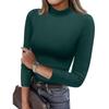 Damen Slim Bottom T-Shirt Mode Lässig Rundhals Pullover 3/4 Ärmel Top