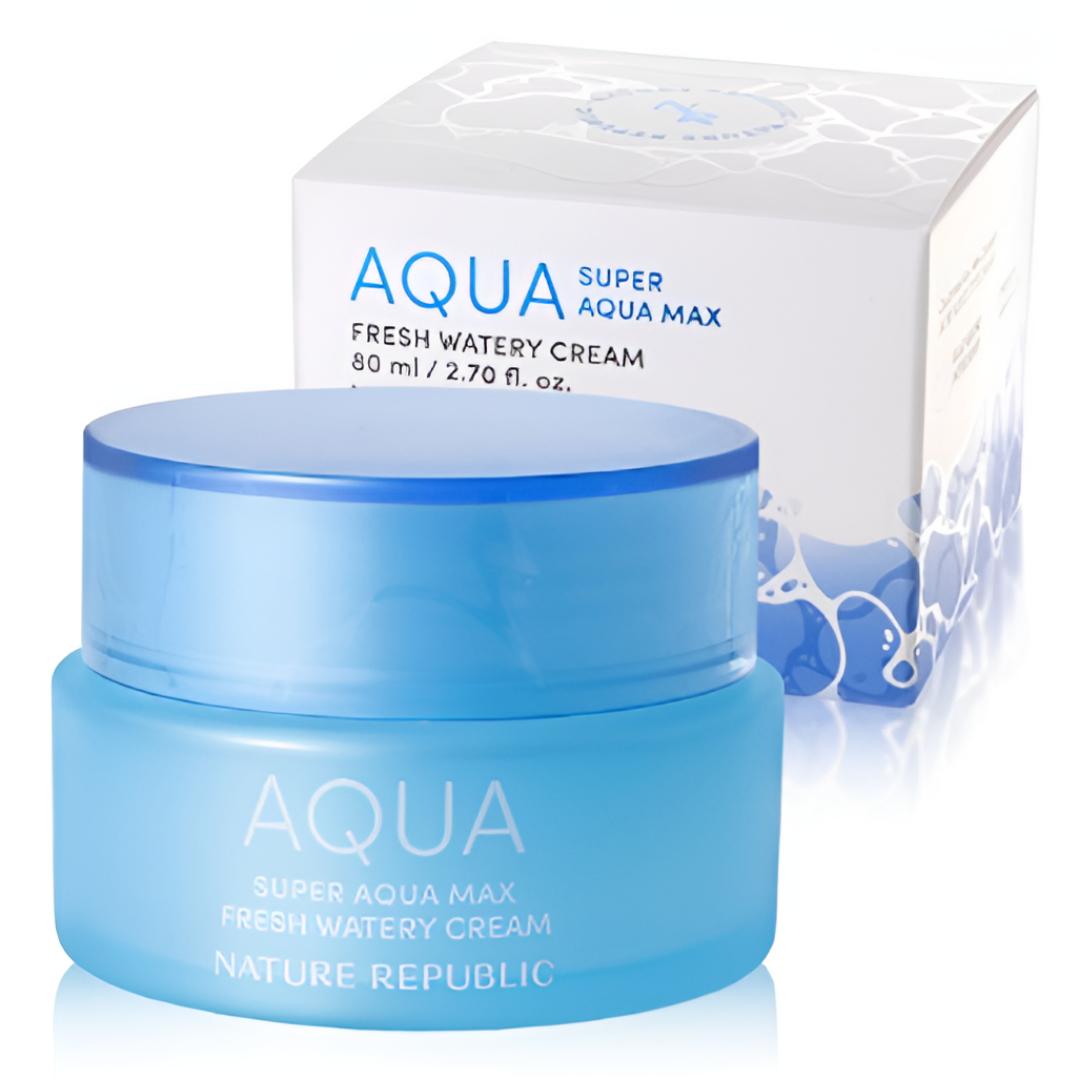 Nature Republic Супер Аква Макс Освежающий Водный Крем для Жирной Кожи 80мл