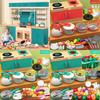 Toy Kitchen Pretend  Children Fruit Cutting Simulation Emotional Development