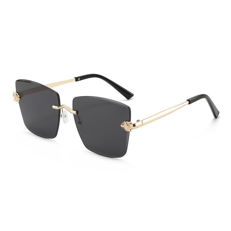 Unisex Square Frameless Sunglasses With Uv400 Protection For Outdoor Activities And Fashion Wear