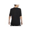 Nike Dri-FIT Swoosh Fly Logo Printed Ribbed Crew Neck Sports T-Shirt Women Tops Black FN5372-010