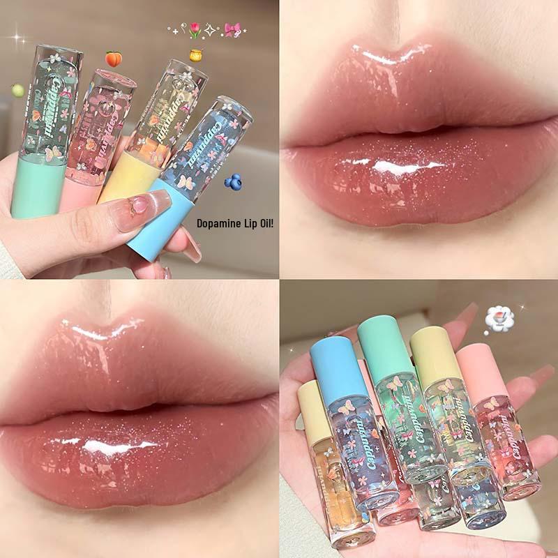 CAPPVINI Water-Glow Lip Oil Set: Hydrating & Softening Lip Care for Students