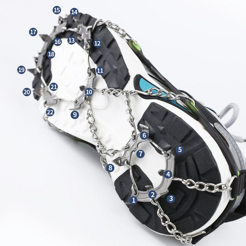 Ice Shoes Grippers Cold-proof Anti-slip Non Slip Gripper Spikes For Fishing Hiking Walking Climbing Mountaineering Women Men