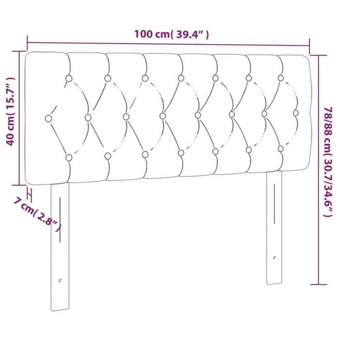 VidaXL Tête de Lit Meuble de Chambre à Coucher Accessoire de Lit Simple Tête de Cadre de Lit Intérieur Rose 100x7x78/88 cm 346339