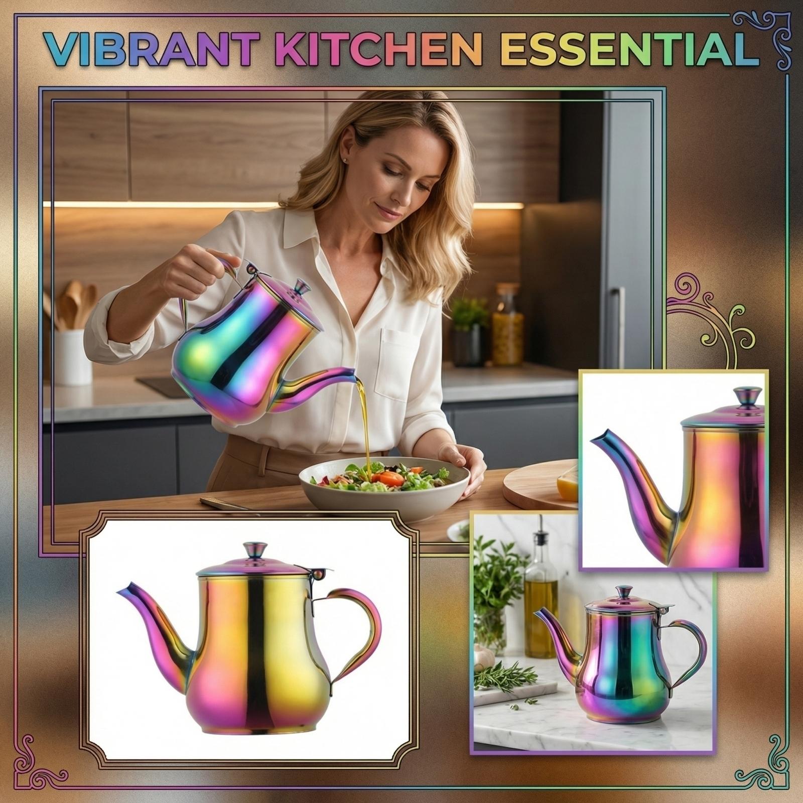 Stainless Steel Large Capacity Kitchen Oil Pot one size