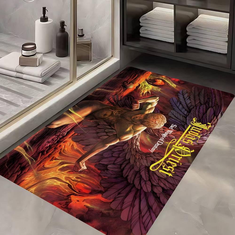 J-Judas P-Priest ROCK BAND Floor Carpet Nordic Style Home Doormat Bathroom-Toilet Mats Bedroom Hotel Decor Mat