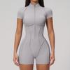 Dare To Show Stand Collar Zipper Fitness Yoga Leotard - Butt Lifting, European/American Style