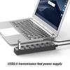 7/4 Port USB Hub With Extension Cable, USB Extension Hub Individual Controls, Wide Compatibility for Quick Data Transfer