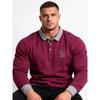 Polo da uomo primaverile Polo casual in cotone da uomo Polo a maniche lunghe T-shirt oversize
