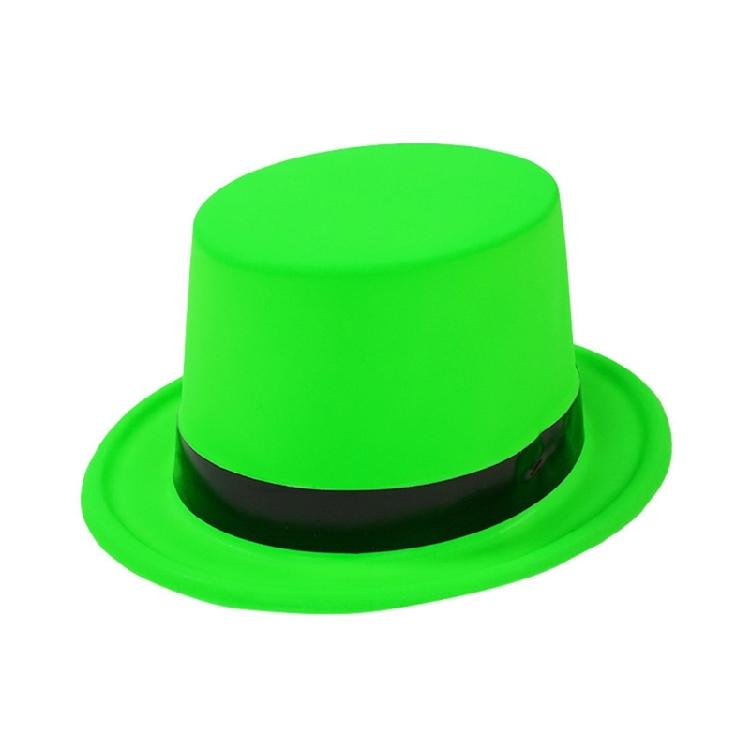 Plastic Top Hat with Fluorescent Color for Themed Parties Costume Accessories Hat Headwear Music Festival Props Fedoras