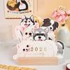 Coil Binding Cat Dog Desk Calendar Creative Daily Planning Supplies Portable Calendar  Office Use