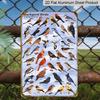 2D Flat, Vintage North America Birds Metal Sign - 7.87x11.8" Rustic Aluminum Wall Art with 20+ Avian Species | Perfect for Home, Kitchen, Bar, Cafe
