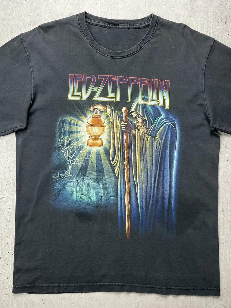 Led Zeppelin Stairway To Heaven schwarzes Kurzarm-T-Shirt Nachdruck NH13789