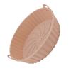 2Pcs Round Silicone Fryer Basket Oil Resistant Non Stick Resuable Fryer Silicone Liner with Handles for Household