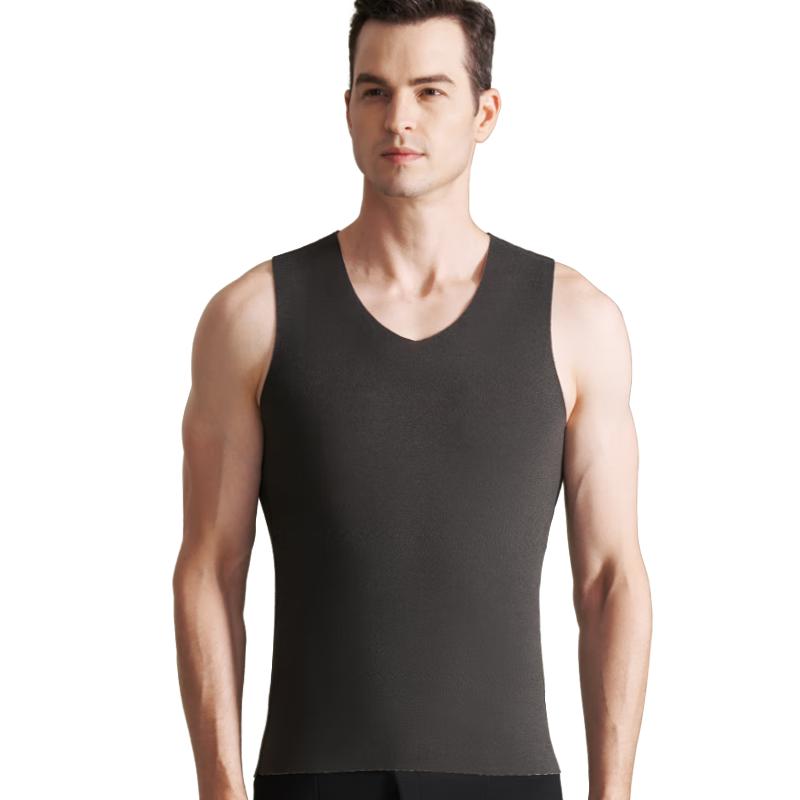 

Hengyuanxiang Men s Silk Blend Thermal Vest 3XL