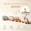 Wood Wooden Trolley Toy Blocks Baby Educational Toys Montessori Toys  Educational Gift
