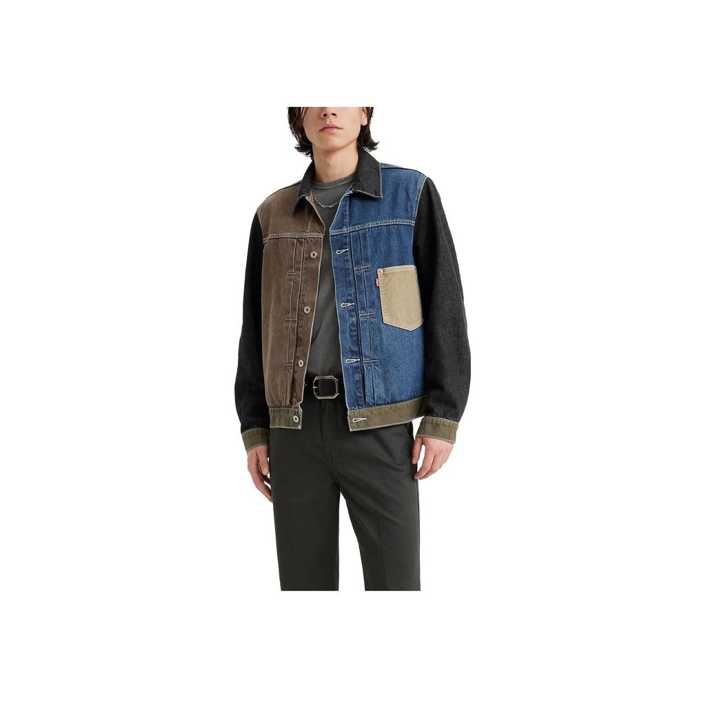 Levis Color Block Langarm Jeansjacke Herren Jacken Mehrfarbig A3174-0012