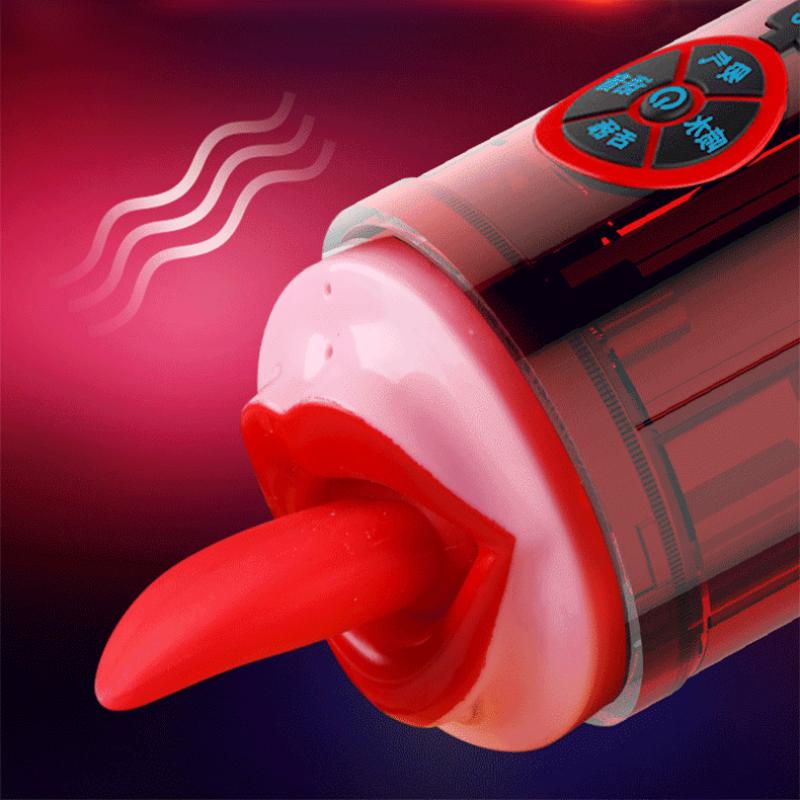 Sex Male Masturbator Deep Throat Penis Suck Massage Realistic Voice Vagina Licking Tongue Vibrator Masturbation Cup