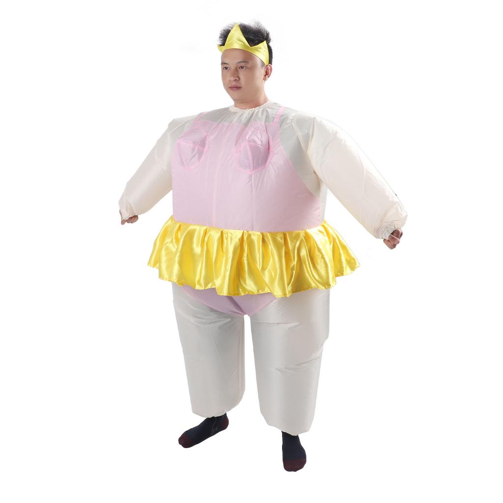 Inflatable Costume Funny Polyester with Blower Blow Up Ballet Suit for Party Cosplay Halloween Carnival