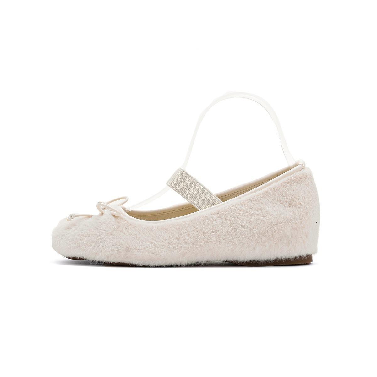 

Маленький мужчина внутренний рост увеличивается на 5 см французские балетки пушистые туфли женщины носят бархатные нежные туфли Мэри Джейн зимой 35