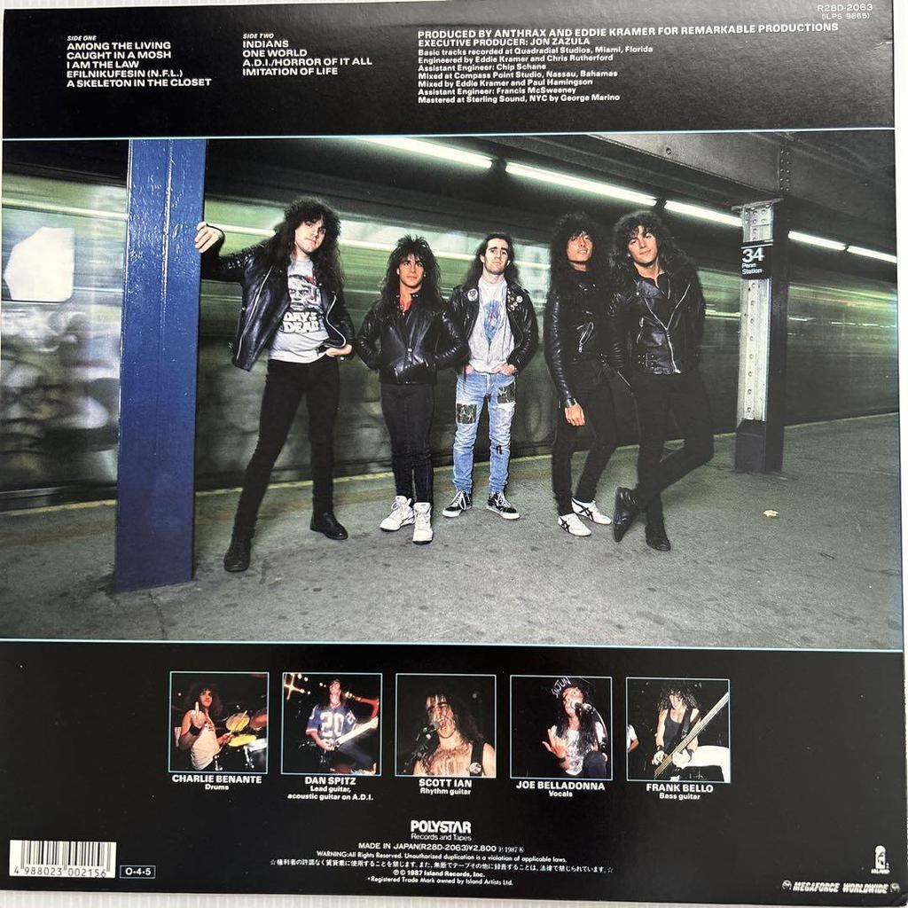 [USED] Anthrax "AMONG THE LIVING" Beautiful LP record