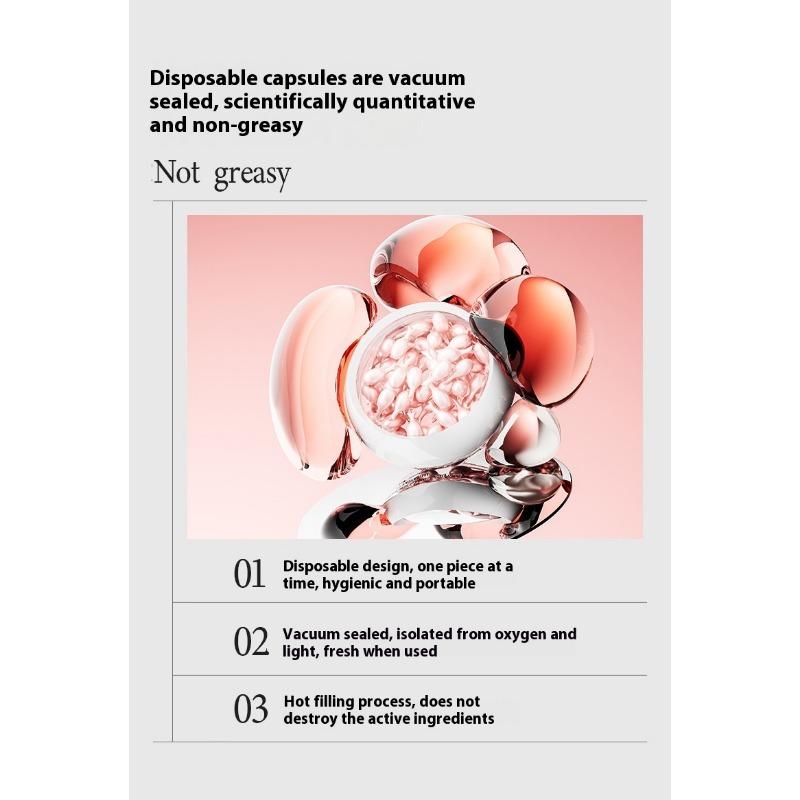 Poudre Or Fullérène Placenta Anti-Rides Essence Jetable Solution Originale Hydratante et Hydratante Visage Capsule Essence Huile Patte de Poulet